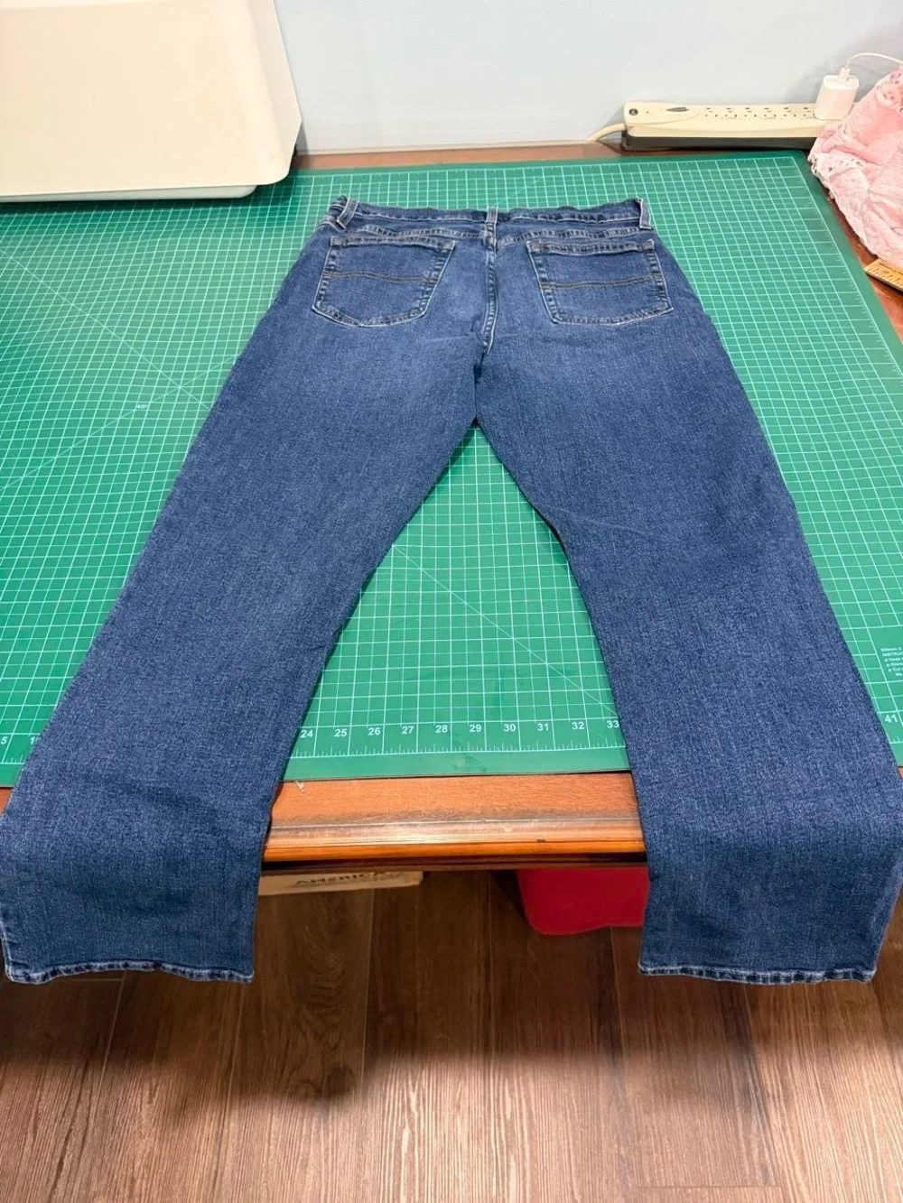 Classic Straight-Leg Men's Jeans in Dark Blue